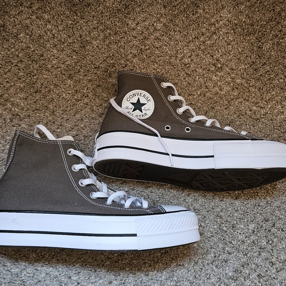 Converse Charcoal All Star Platform Canvas High Top